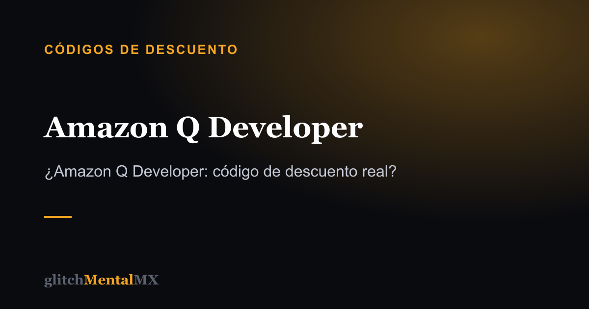 Amazon Q Developer — Códigos de descuento