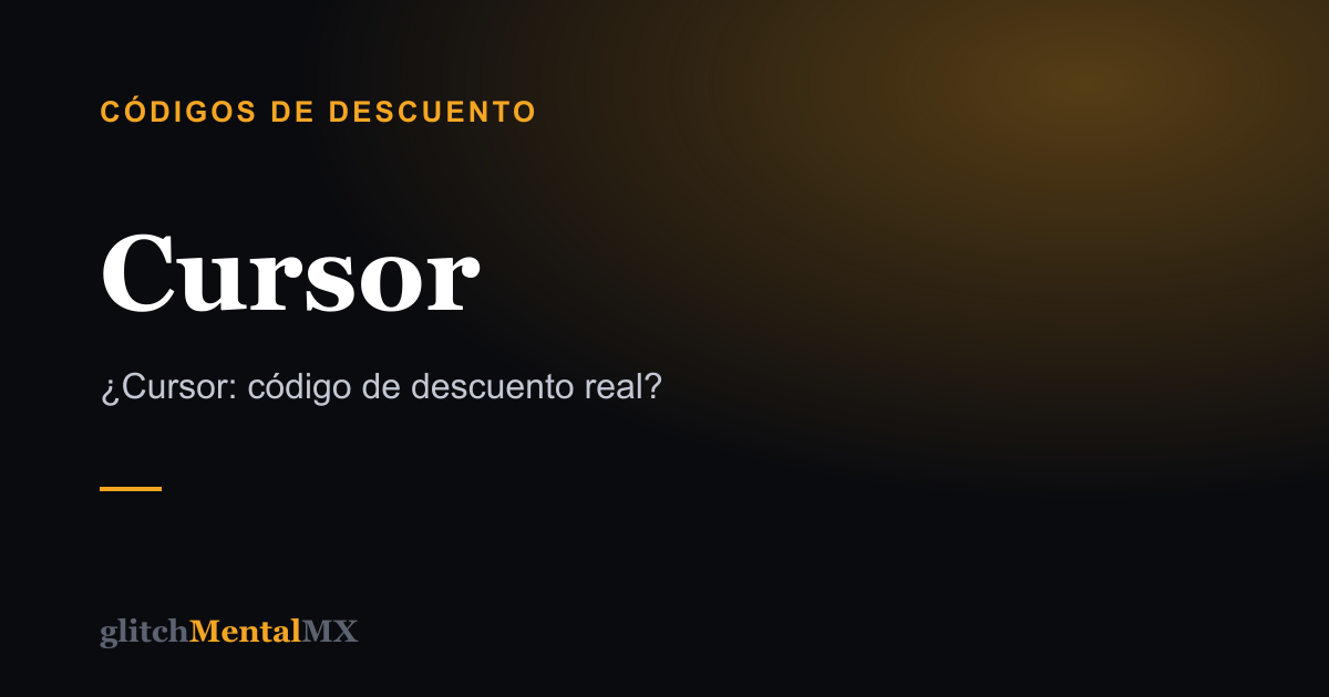 Cursor — Códigos de descuento