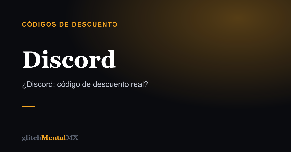 Discord — Códigos de descuento