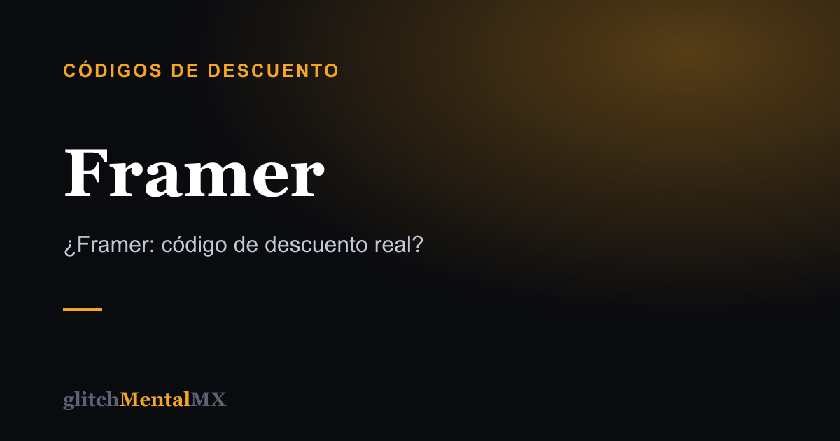 Framer — Códigos de descuento
