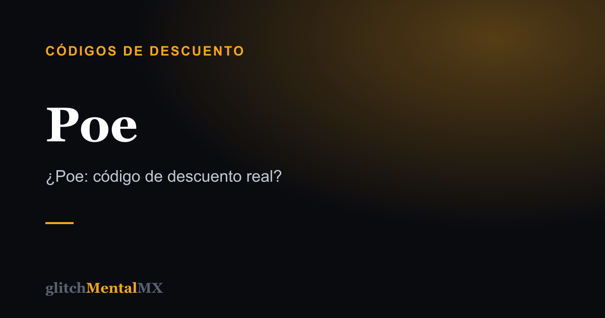 Poe — Códigos de descuento