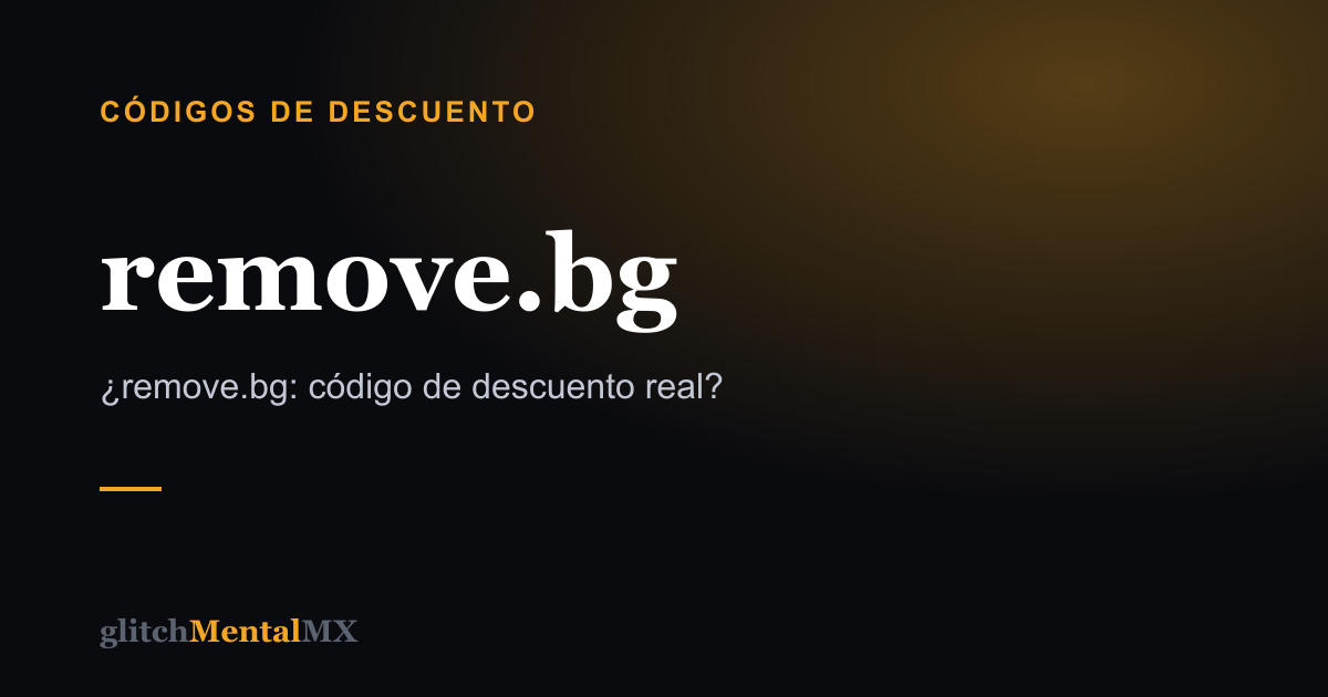 remove.bg — Códigos de descuento