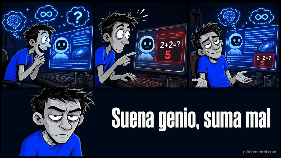Los chatbots fallan más en sumas simples que en debates filosóficos. Suenan más listos de lo que calculan.