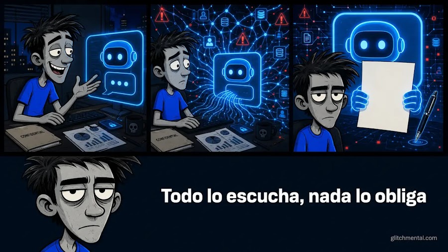 Tu asistente de IA empresarial lee más de tu empresa de lo que crees. Y aprende. Y no firma NDA.