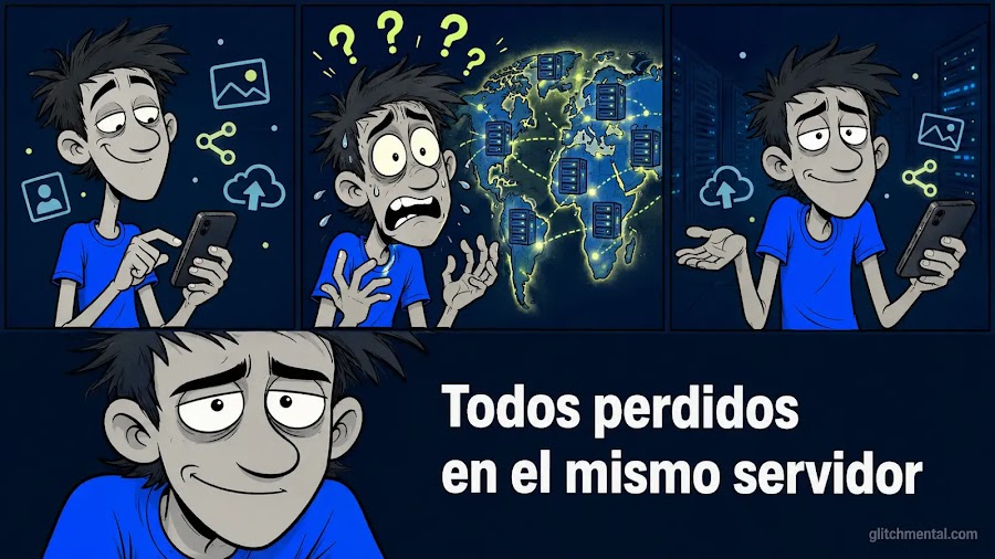 La mayoría no sabe en qué país están sus datos. En algún servidor frío. Con muchos amigos tuyos que tampoco lo saben.
