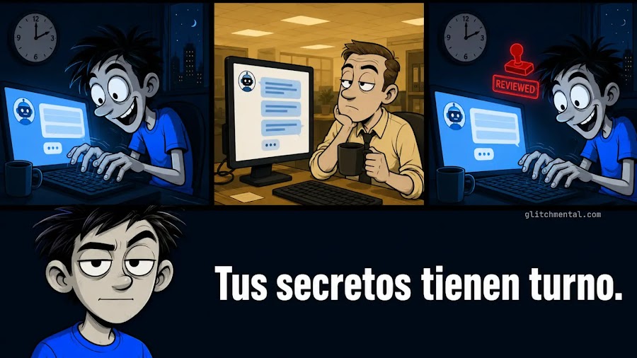 Tus conversaciones con asistentes de IA pueden ser leídas por humanos. Alguien leyó lo que le preguntaste a las 2am. Alguien.