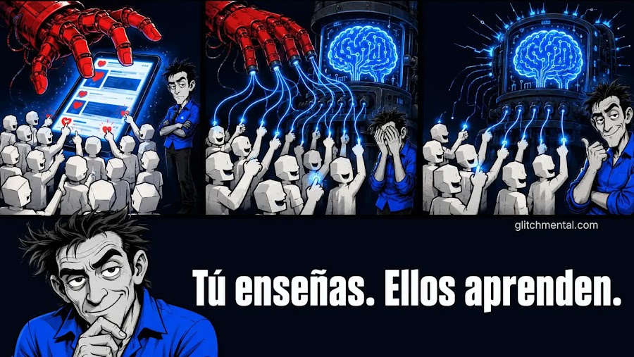 Cada 'me gusta' que das entrena al algoritmo. Llevas años dando clases gratis sin saberlo.