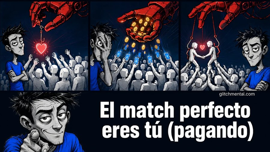 Las apps de citas optimizan para que sigas usando la app, no para que encuentres pareja. El amor no es su KPI.