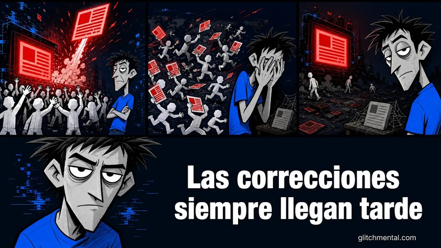 Las noticias falsas viajan en primera clase. Las correcciones, en autobús. Y siempre llegan tarde.