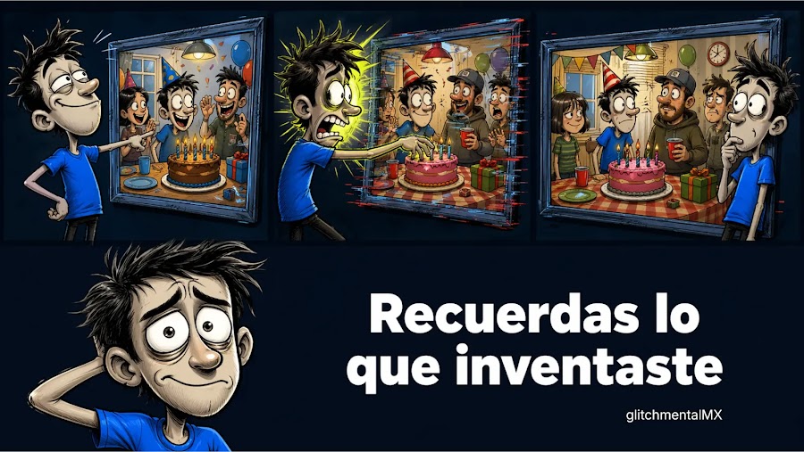 La memoria humana es reconstructiva, no reproductiva. Cada vez que recuerdas algo, lo modificas.