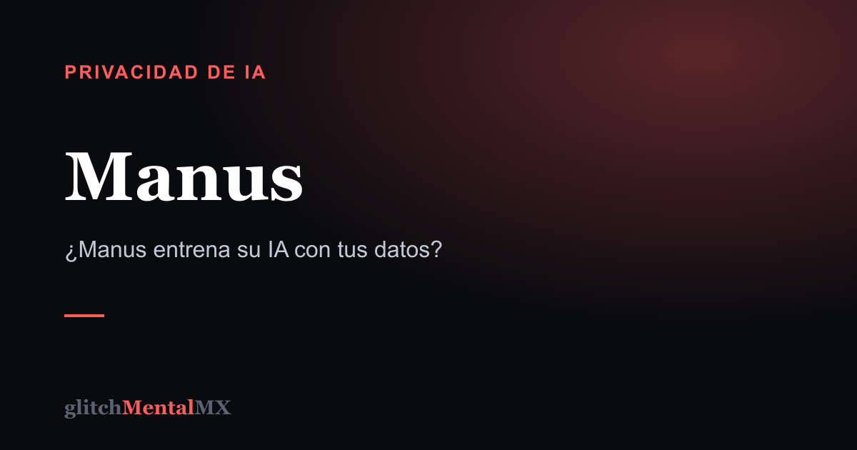 Manus — Privacidad de IA