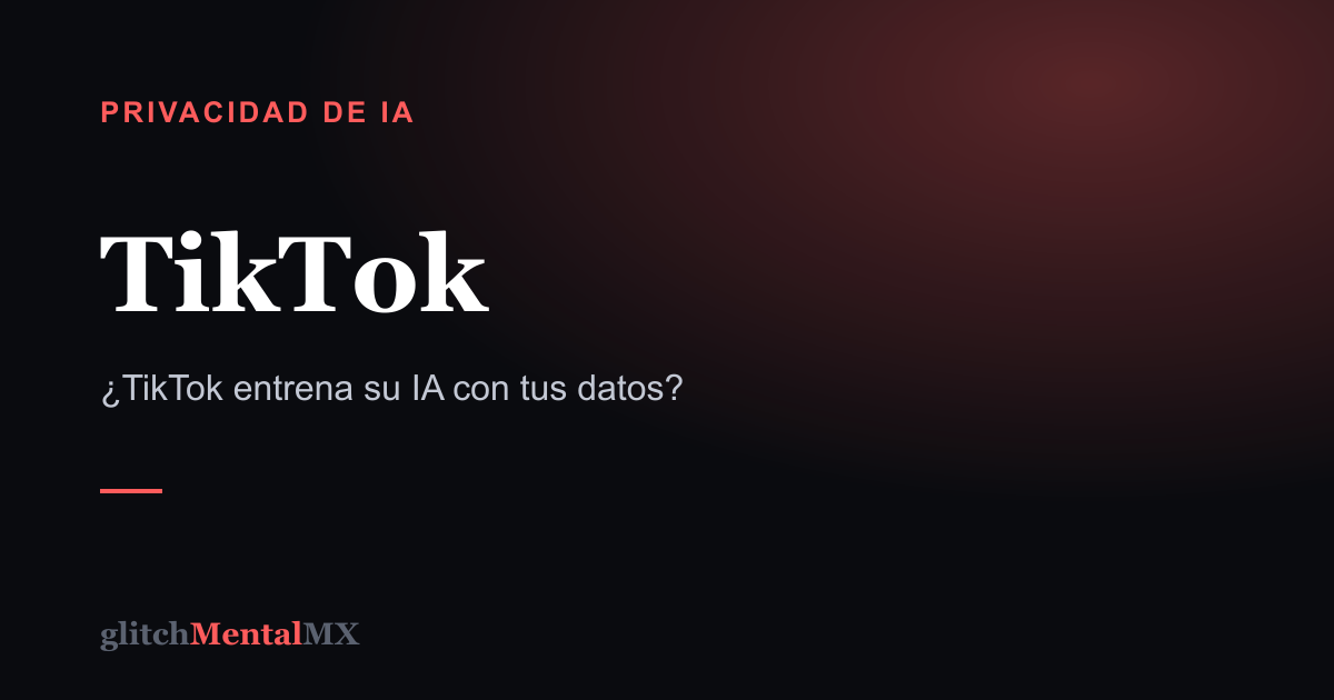 TikTok — Privacidad de IA
