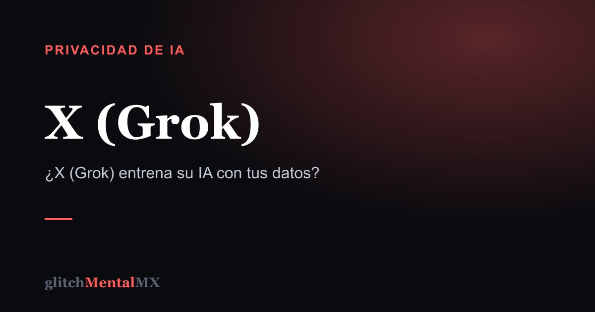 X (Grok) — Privacidad de IA