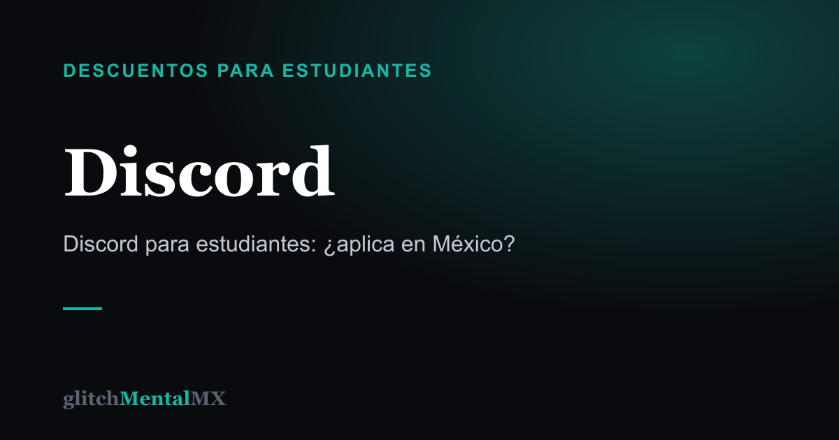 Discord — Descuentos para estudiantes