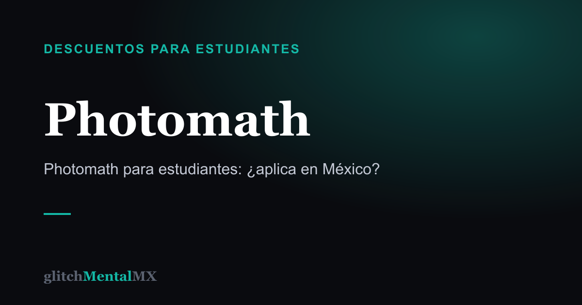 Photomath — Descuentos para estudiantes