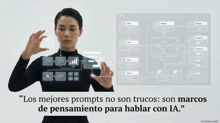 Los mejores prompts no son trucos: son marcos de pensamiento para hablar con IA.