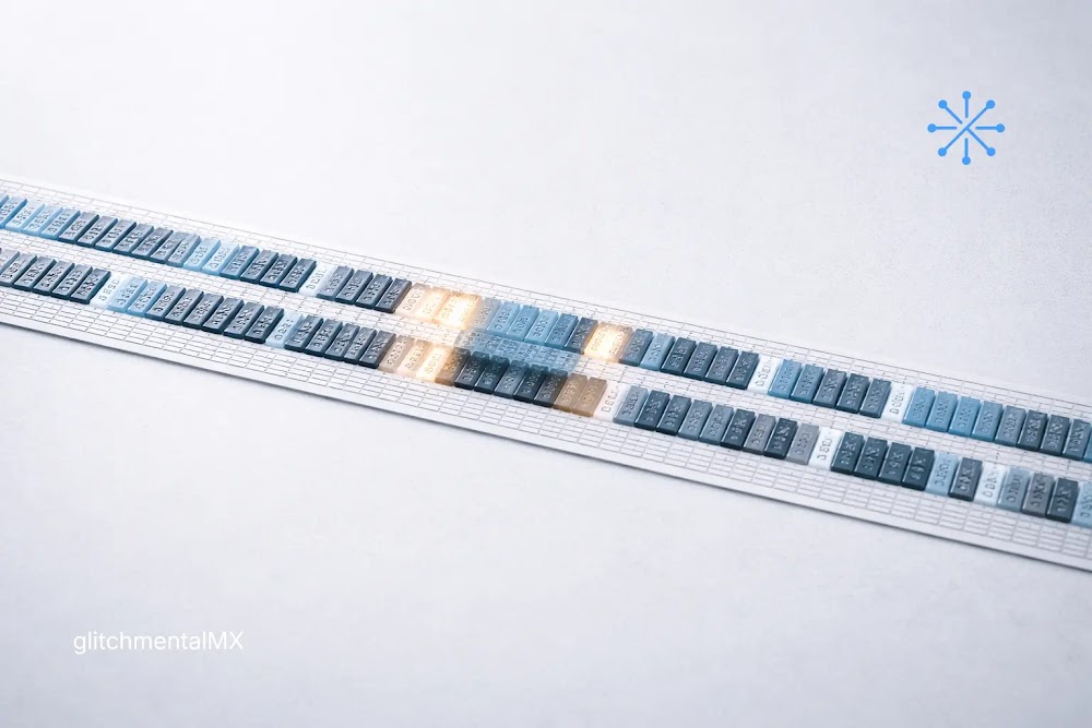 Biología sintética: microarreglo de ADN con secuencias resaltadas en análisis genético