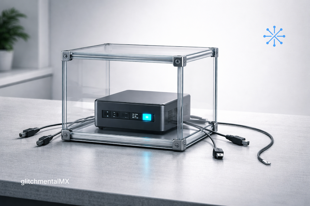 Cómo instalar y usar DeepSeek: equipo local aislado en caja transparente sin conexión externa