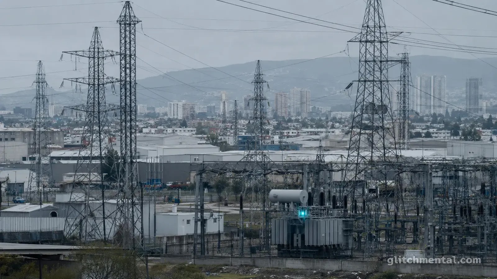 Torres de transmisión eléctrica y subestación en Guadalajara, evidencia de la tensión de la red frente al crecimiento de centros de datos