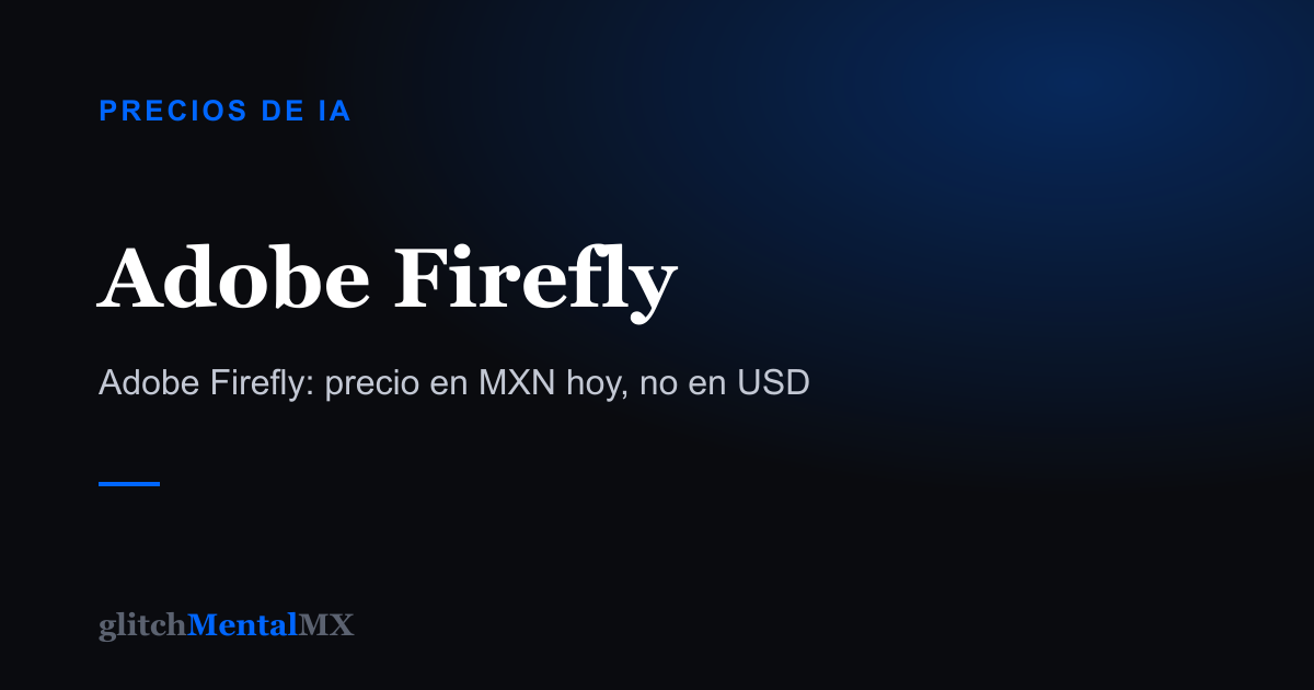 Adobe Firefly — Precios de IA
