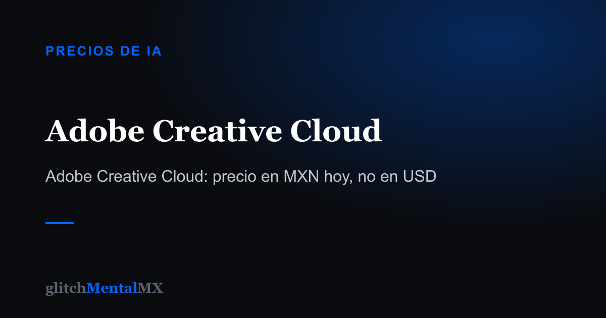 Adobe Creative Cloud — Precios de IA