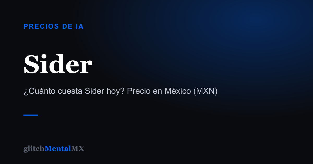 Sider — Precios de IA