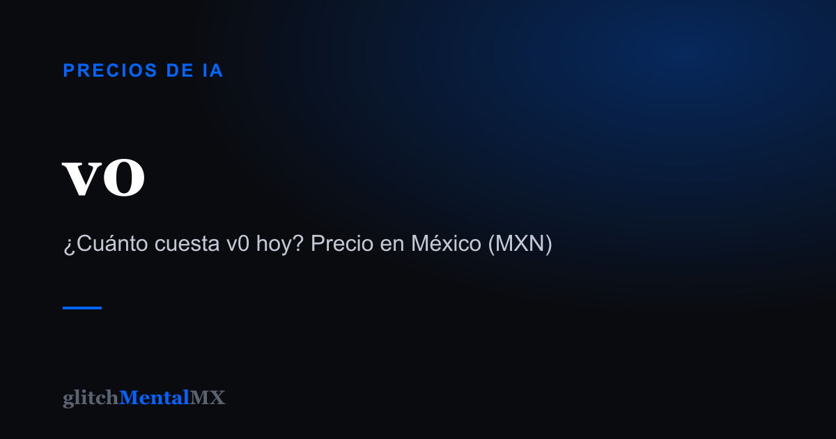 v0 — Precios de IA