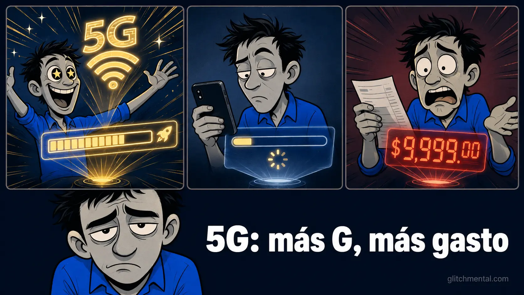 El 5G iba a cambiarlo todo. Cambió principalmente el precio de tu plan.