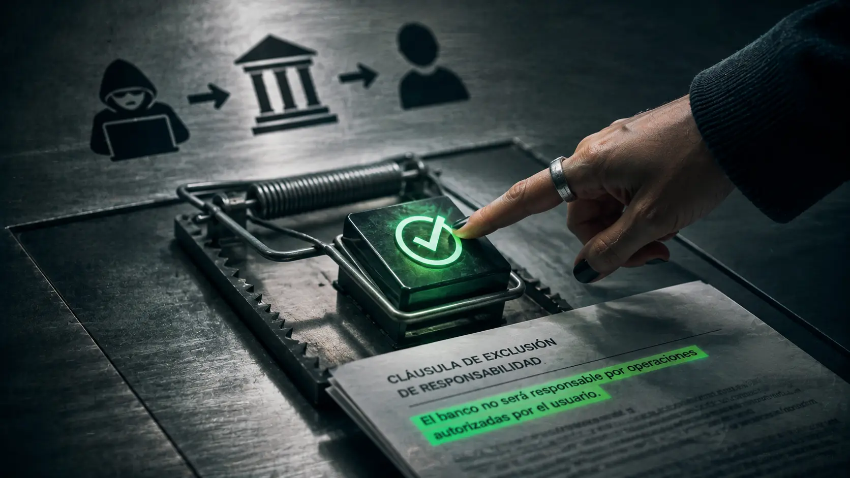 Fraude bancario autorizado: una trampa se activa al confirmar una operación y desplaza la responsabilidad al usuario