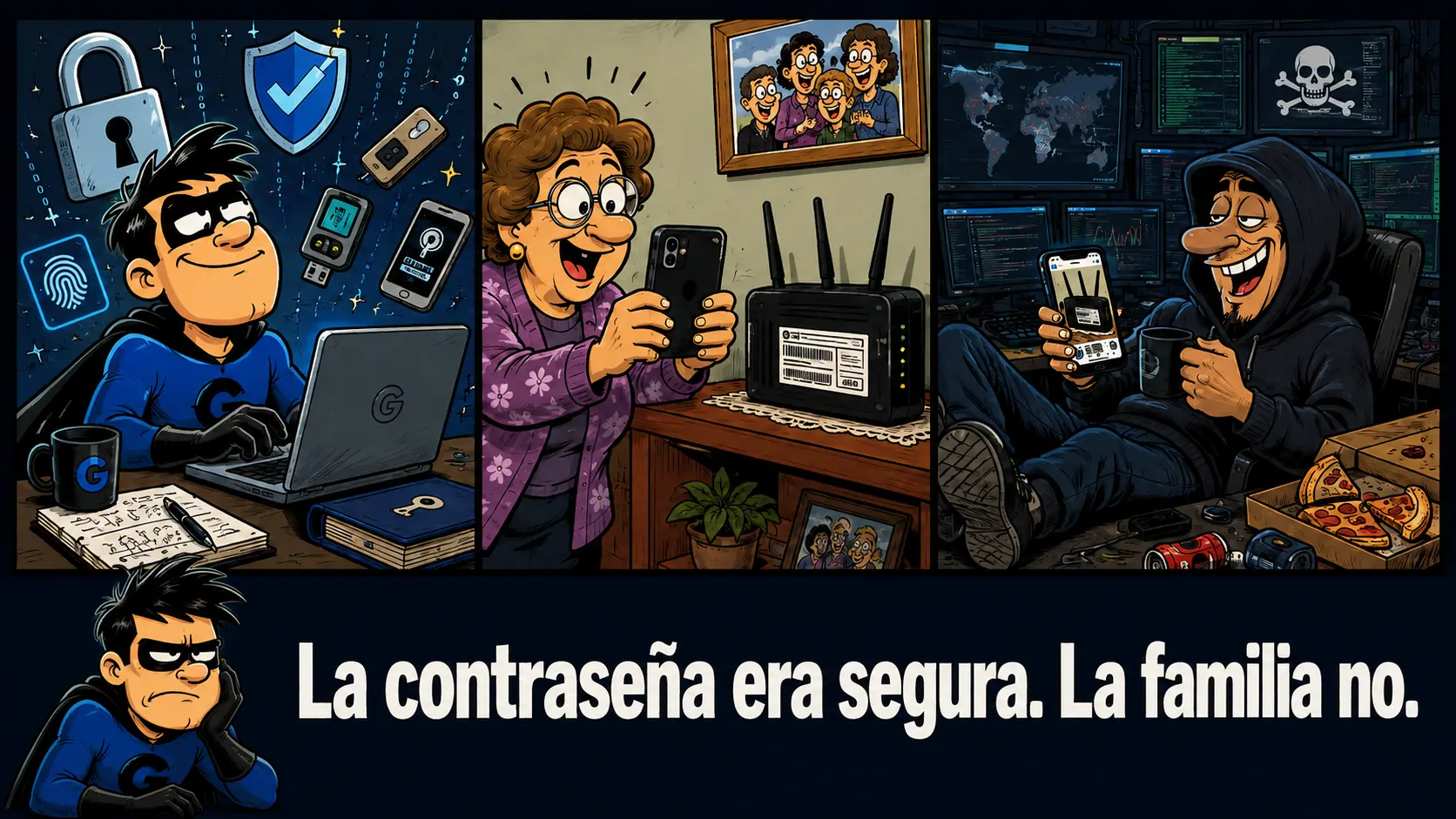 Los hackers no necesitan romper tu contraseña si tu mamá la publicó sin querer en una foto del router.