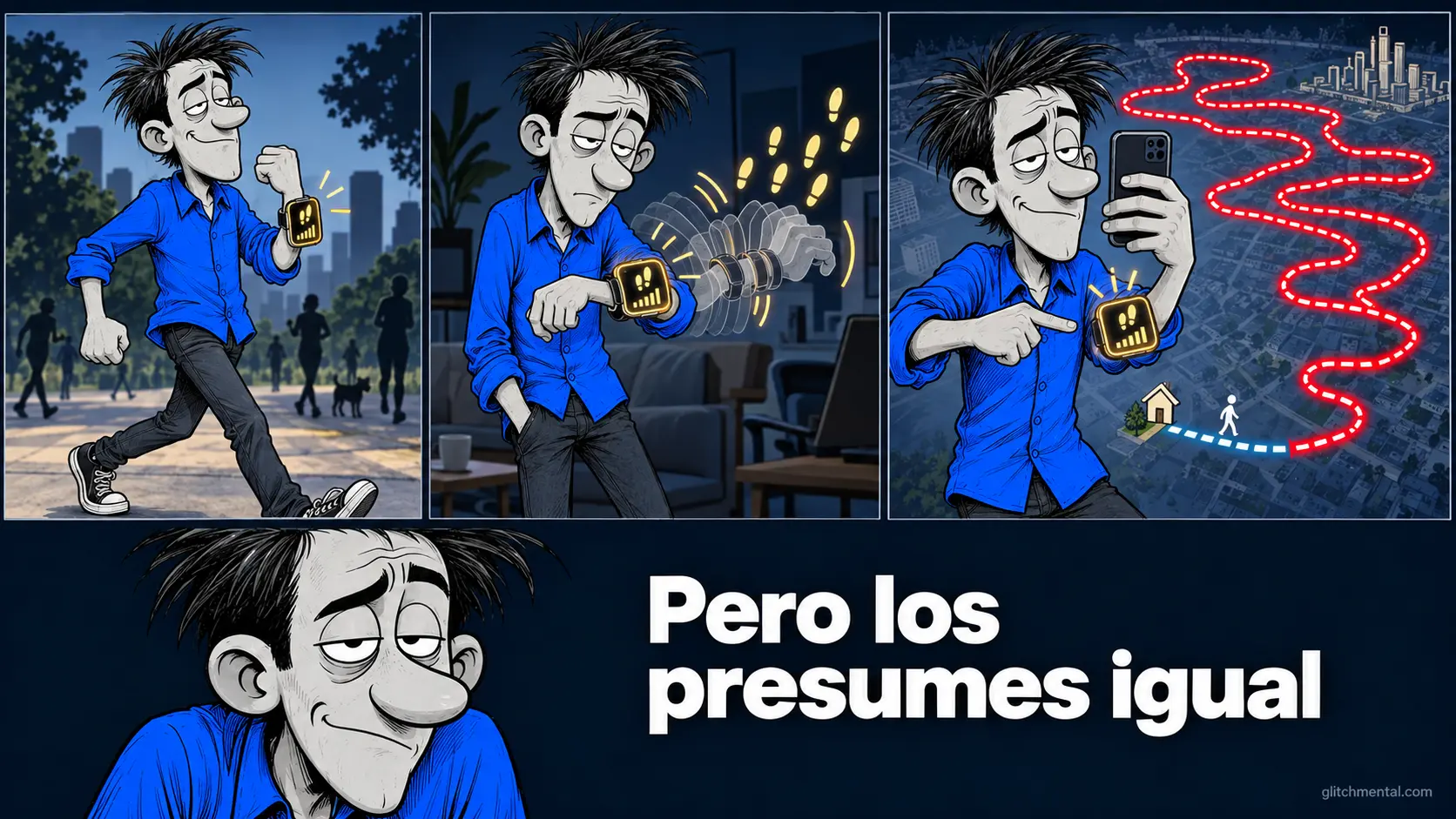 Los relojes inteligentes cuentan tus pasos con un margen de error de hasta el 20%. Igual los presumes en redes.